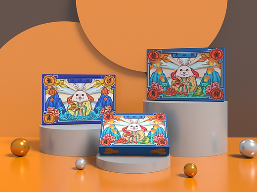 国潮月饼包装（个人主页-ZNjA2MzY2OTI=） - 包装 - 站酷设计师Rowan比奇堡原创素材 - 站酷ZCOOL