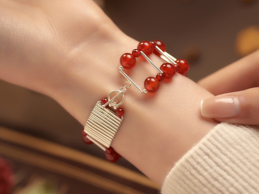 产品拍摄 珠宝饰品拍摄 手链小众饰品拍摄手链手摸拍照