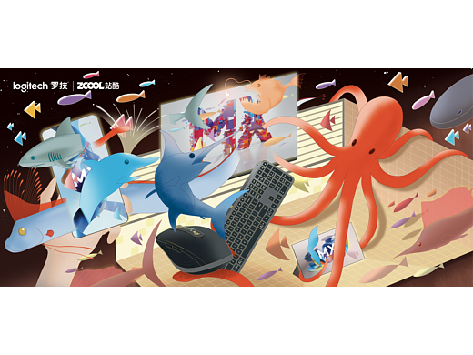 創(chuàng)作大師的神奇3m3——深海辦公（個人主頁-ZNjIxMjgxNjA=） - 海報 - 站酷設(shè)計師陸離將夜原創(chuàng)素材 - 站酷ZCOOL