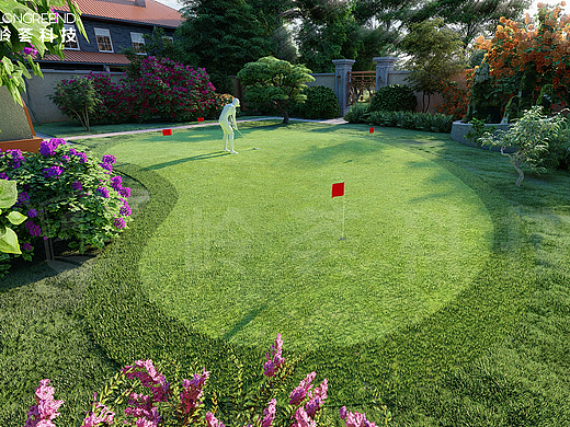 高尔夫果岭人工果岭人造果岭设计效果图