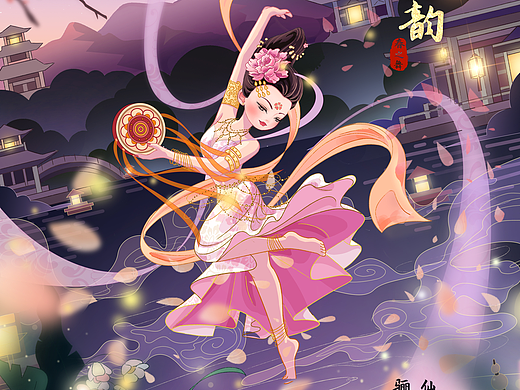 華清宮唐韻系列插畫（個人主頁-ZNjc4NzYxODA=） - 商業(yè)插畫 - 站酷設(shè)計師萬象森林原創(chuàng)素材 - 站酷ZCOOL