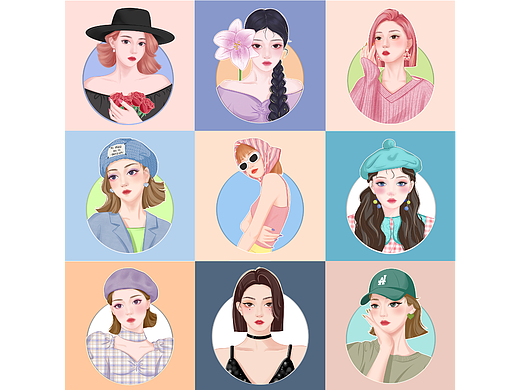 手绘卡通插画头像——“出圈”艺术