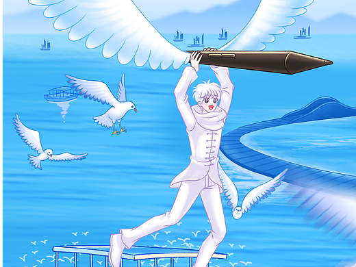 江南追梦少年郎打卡无锡鼋头渚 | 商业插画
