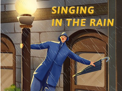 电影插画--雨中曲