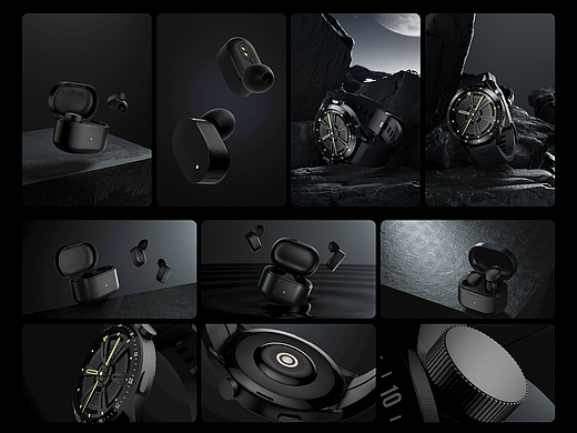 【蓝牙耳机/手表建模渲染练习】