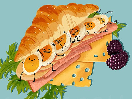 第四期第一周  食物面包 插画