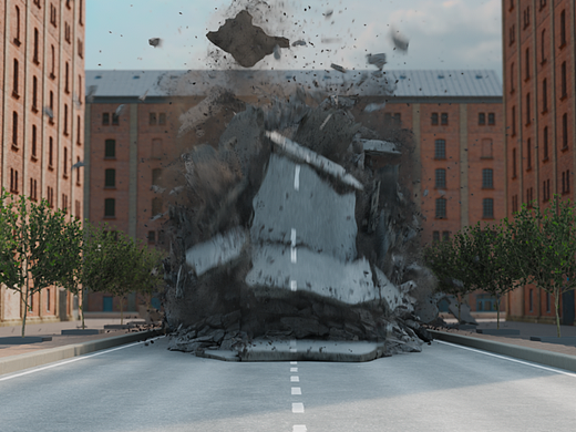 道路破碎 houdini renderman