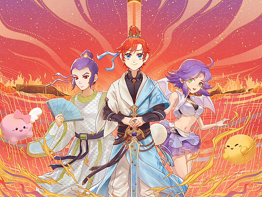 插画丨梦幻西游×火焰山  #夏日创作季#