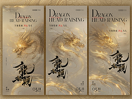 地产海报 24节气龙抬头海报