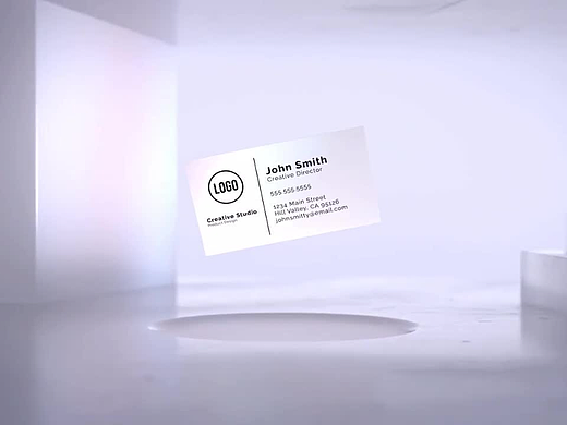 PR模板 | 戏剧性3D环境穿过门户名片LOGO标志展示