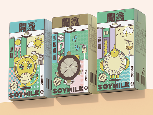 纯纯的很开心x開鑫浓豆乳包装设计x站酷
