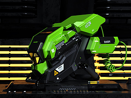 黑白结构设计-闪极机甲能源数据核心