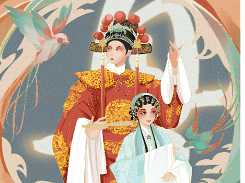 粤剧（个人主页-ZNjQ1MzQ0NzI=） - 创作习作 - 站酷设计师小涛有话说原创素材 - 站酷ZCOOL
