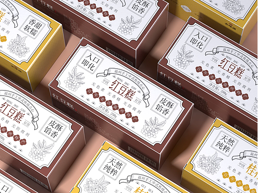 食品包装设计(桂花糕 红豆糕）