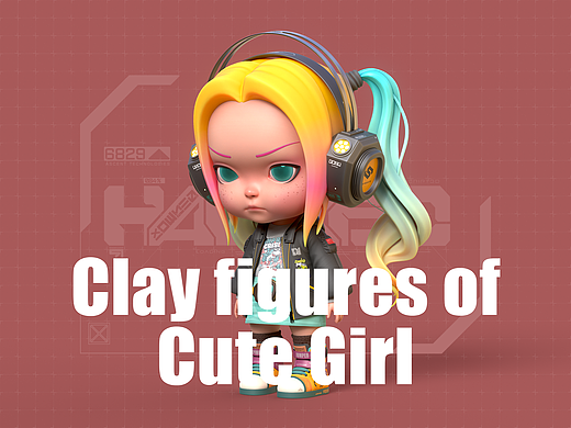 Clay figures of Cute Girl