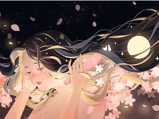 月亮·女神｜月立品牌视觉升级包装插画