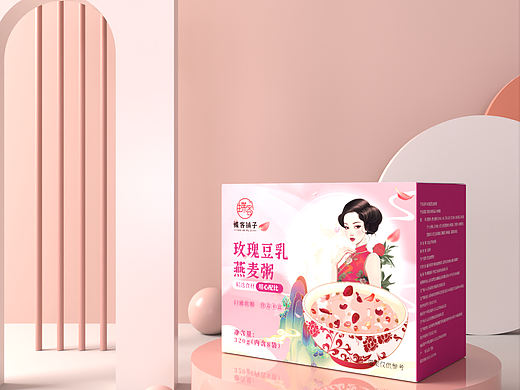 玫瑰豆乳燕麦粥包装