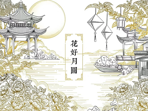 四位数高级感国潮插画的包装设计真的很简单~