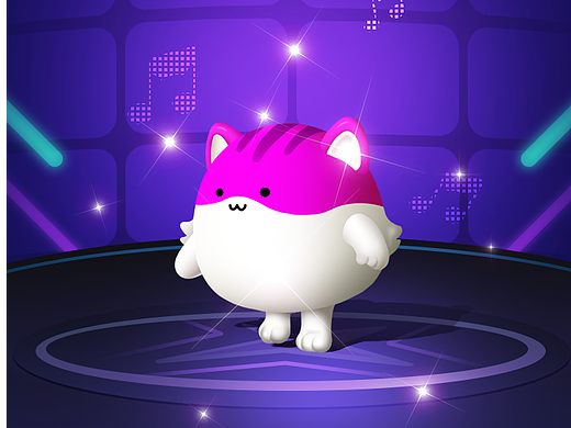 meow hop Q版 CYBERPUNK 音乐游戏UI设计