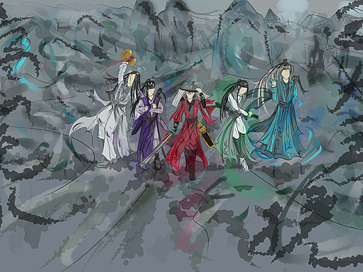 高山流水只为君挽（个人主页-ZNjU3NTM0NjA=） - 创作习作 - 站酷设计师但为君顾原创素材 - 站酷ZCOOL