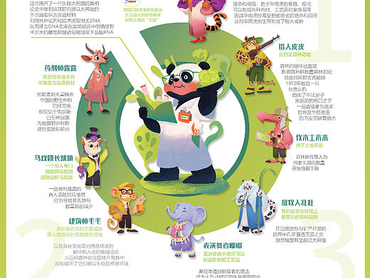 《疯狂动物员》插画设计