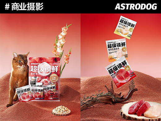 宠物食品摄影-布兰德超级锁鲜珍鲜系列主食冻干 猫粮