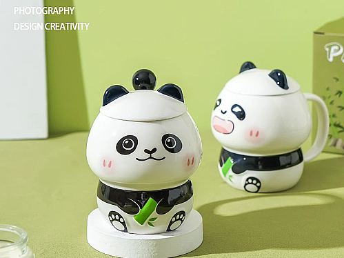 产品拍摄|熊猫陶瓷杯