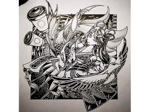 黑白装饰画