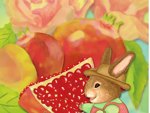 小兔月季花园采石榴