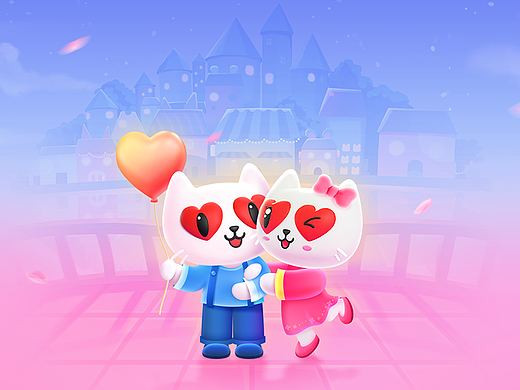 爱聊猫节日祝福卡