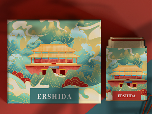 喜迎二十大主题包装插画（毕设）