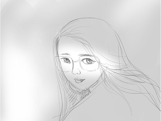 爱笑的文静女孩