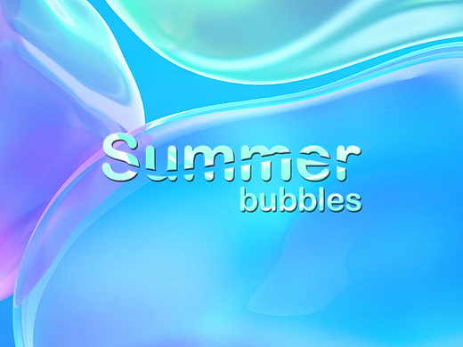 夏日清涼泡泡（個人主頁-ZNjE1MjQxMDg=） - 其他三維 - 站酷設(shè)計師ForeverGold原創(chuàng)素材 - 站酷ZCOOL