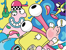 插画 I 手机依赖症