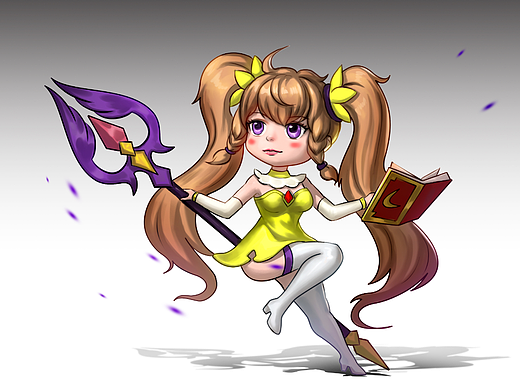 【日常练习作品】Q版风格的魔法少女（个人主页-ZNjA4MTI0Mjg=） - 创作习作 - 站酷设计师默克画画原创素材 - 站酷ZCOOL