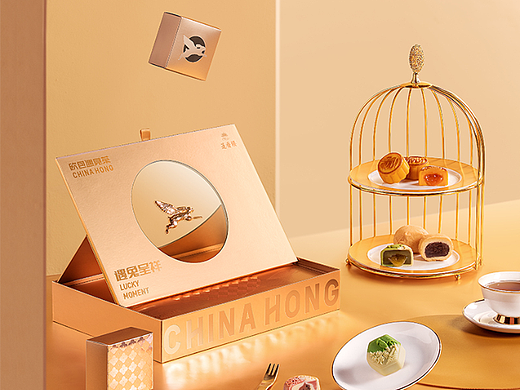 遇见会飞的兔子丨欧包遇见茶月饼礼盒包装设计 