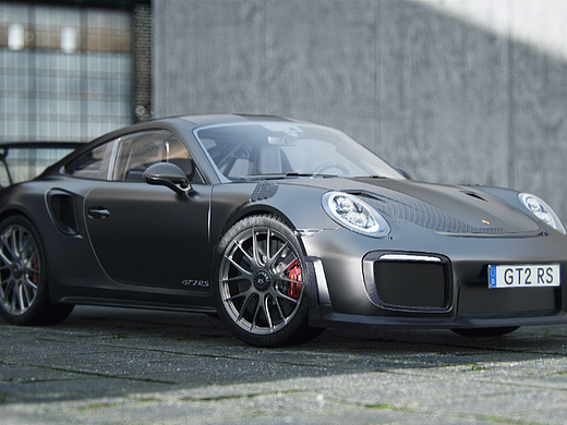汽车渲染-保时捷GT2RS