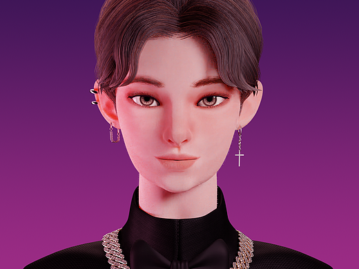 blender原创人物设计—动态人物表情