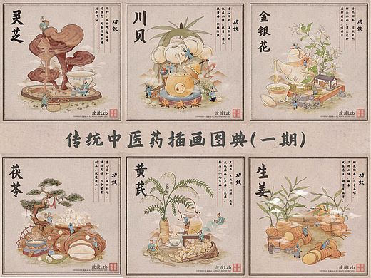 传统中医药插画图典系列（一期）