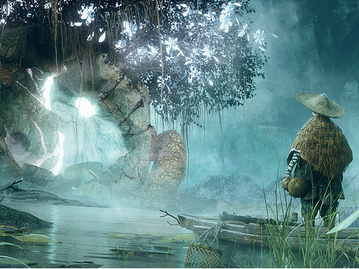 《行舟》（個(gè)人主頁-ZNjEwOTE3ODQ=） - 場景 - 站酷設(shè)計(jì)師桃叁原創(chuàng)素材 - 站酷ZCOOL