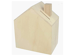 装饰储钱罐 木头