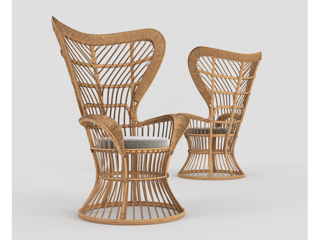 拍摄+合成 户外家具藤椅3d建模效果图设计 _雅色视觉设计-站酷ZCOOL