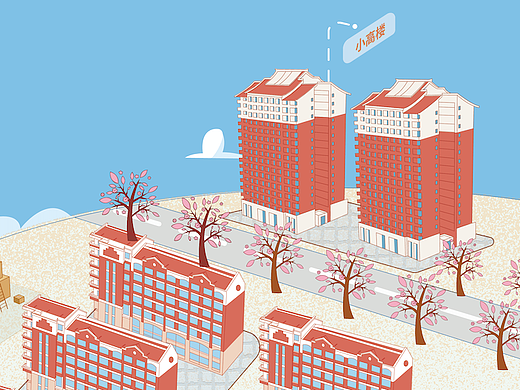 集美大学诚毅学院 插画地图