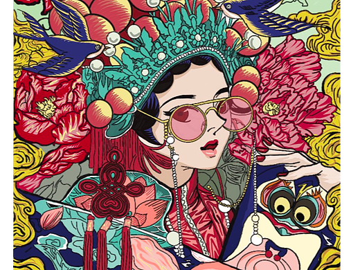 国潮插画风