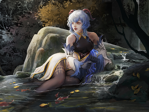 原神同人图甘雨