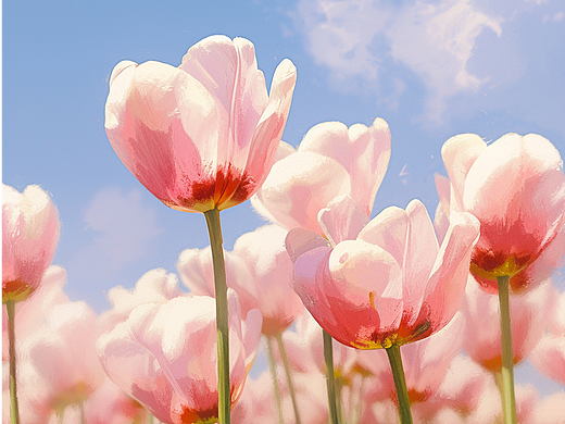 油畫風 郁金香插畫（個人主頁-ZNjgzMDMxMjQ=） - 藝術(shù)插畫 - 站酷設計師設計師LL原創(chuàng)素材 - 站酷ZCOOL