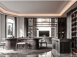 郑州别墅设计装修新中式设计-意式轻奢家装设计