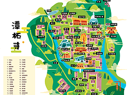 潭柘寺手绘地图