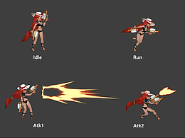 spine小人战斗动作