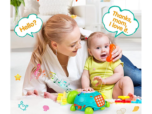 亚马逊爬行音乐乌龟玩具